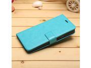 Book style PU Leather Phone Cover Case for Samsung Galaxy Note 4 Blue