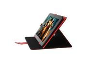 Multiple Color Universal Wallet Case Stand Cover for 9.7 inch Tablet Red