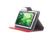 iRULU New Portable 7 Bookstyle Folio Artificial Leather Tablet Protector Case Cover for Android Tablet PC Red