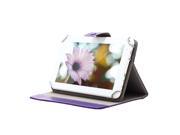 iRULU New Portable 9 Bookstyle Folio Artificial Leather Tablet Protector Case Cover for Android Tablet PC Purple