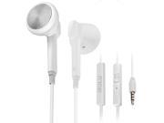 New IRULU Earphones Headsets 3.5mm Stereo with MIC for Cellphone Smartphone White