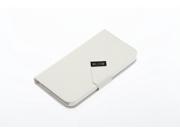 Wooden Textured Design Folding Folio Wallet Case Cover for iPhone 5c White