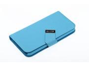 Wooden Textured Design Folding Folio Wallet Case Cover for iPhone 5c Blue