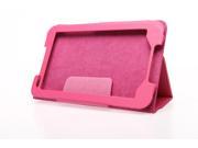 Multi color Folio PU Leather Stand Case Cover for Lenovo IdeaTab 7 A1000 Rose red