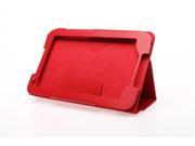 Multi color Folio PU Leather Stand Case Cover for Lenovo IdeaTab 7 A1000 Red