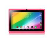 iRULU eXpro X1 7 Google Android 4.4 Tablet GMS Certified by Google 1024*600 HD Resolution Quad Core 8GB Nand Flash Pink
