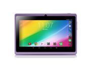 IRULU X1s Basics Beyond 7 Inch Android 4.4 KitKat Tablet with GMS Certification 1024*600 HD Resolution Quad Core 512MB RAM 8GB ROM Purple