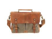 Mens Womens Vintage Canvas Crazy Horse Leather Shoulder Bags Messenger Bag Tote Briefcases Casual Bags Canvas Leather