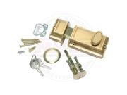 NuSet Security Painted Bronze Door Night Bolt and Locking Cylinder