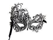 Etang Women Luxury Filigree Venetian Mardi Gras Masquerade Halloween Laser Cut Metal Mask with Crystals MMAK018