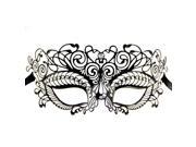 Etang Women Luxury Filigree Venetian Mardi Gras Masquerade Halloween Laser Cut Metal Mask with Crystals MMAK023