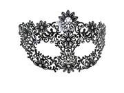 Etang Women Luxury Filigree Venetian Mardi Gras Masquerade Halloween Laser Cut Metal Mask with Crystals MMAK030