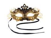 Etang Women Luxury Filigree Venetian Mardi Gras Masquerade Halloween Laser Cut Metal Mask with Crystals MMAK010 4