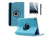 For Apple iPad Mini 360 Rotating Leather Case Smart Cover w Stand Sleep Wake baby blue