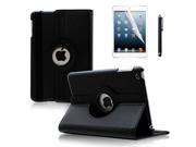 For Apple iPad Mini 360 Rotating Leather Case Smart Cover w Stand Sleep Wake black