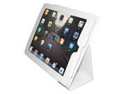 New! White Leather Case for iPad 2 3 w Built in Stand