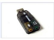 New Lot 5Pcs New USB V5.1 3D Sound Card Audio Adapter for PC Skype Headset Coffee