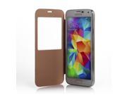Phone Case Cover For Samsung Galaxy S5 SV I9600 PU Leather View Window Flip