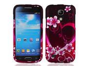 For Samsung Galaxy S4 MINI Rubberized HARD Case Phone Cover Purple Love