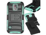 For Samsung Galaxy S5 Cell Phone Case Hybrid Hard Cover Belt Clip Holster Stand