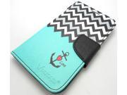 Luxury Flip Wallet Leather Design Case Cover Pouch Holder for Cell Phones Anchor