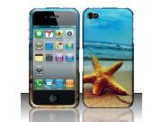 For Apple iPhone 4 4S Rubberized HARD Case Snap On Phone Cover Star Fish