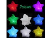 US LED Crystal Star Xmas Valentine Wedding Decoration Night Lights Multicolor