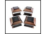 8 Copper 4 X 4 Outdoor Garden Solar Post Deck Cap Square Fence Lights