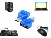 New USB to PS 2 PS2 Cable Keyboard Mouse Adapter Converter for PC Laptop