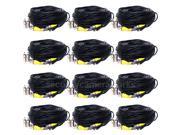 12x Security Camera Video Power Cable 50ft BNC DVR Surveillance Wire Cord b1x