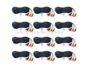 12x 100 feet Security Camera Cable RCA Audio BNC Video Power DVR Wire Cord BFO