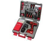 Apollo Tools 155 Piece Household Tool Kit with 9.6V Cordless Drill
