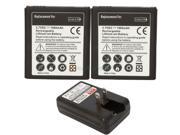 new 2x 1980mAh Battery Charger for SamSung Galaxy S II T989 Hercules T Mobile