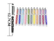 2 in 1 Crystal Writing Stylus Touch Screen Black Pen For IPhone IPad Samsung Tablet
