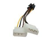 4 Pin Molex IDE to 6 Pin PCI E Graphic Card Power Adapter Connector Cable