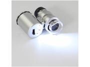 Portable Mini 3 LED 60X Microscope Pocket Currency LED Light Jewelry Magnifier Lens Loupe Glass New