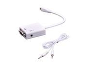 1080P Micro HDMI to VGA HDTV Video Converter Adapter 3.5mm Audio Cable for PC XBOX HD TV