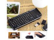RT MWK01 Mini Handheld Rechargeable 2.4GHz Wireless Keyboard w Touchpad Laser Pointer