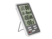 New DC 803 Digital LCD Indoor Thermometer Hygrometer Clock Humidity Meter