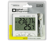 DC103 Mini Digital LCD Indoor Outdoor Temperature Indoor Humidity Time Meter