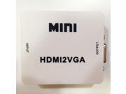 1080P HDMI2VGA MINI HDMI To VGA Audio Video HDTV Converter Adapter
