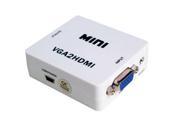 Mini VGA to HDMI VGA2HDMI HD 1080P Video Audio Converter Adapter For PC Laptop