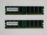 2GB 2*1GB MEMORY PC 2100 266MHz DDR Non ECC 184 Pin DIMM 64X8 CL2.5 FOR HP PAVILION 742N 742T 743.ES 743.UK 743C 743D 743G 743K