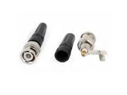 Solderless Coaxial Cable Plastic Tail BNC Male Plug Straight Connector New