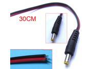 5.5 X 2.1mm DC Power Plug Male Charger Connector Red black Cable 30cm 10PCS
