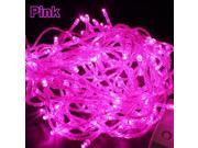 Waterproof 100LED 10M String Fairy Lights for Christmas Wedding Xmas Party Pink 110V
