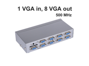 500Mhz VGA Video Splitter 1 In 8 Out for large widescreen LCD Monitor Projector MT 5008