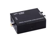 MT DA21 Toslink Coaxial Digital Audio to L R Analog Stereo Audio Converter Adapter Connector
