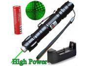 Military 10 Miles 532nm Green Laser Pointer Pen Visible Beam Star Cap Battery