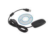 Black Wireless Gaming USB Adapter Receiver for Microsoft XBOX 360 PC Controller